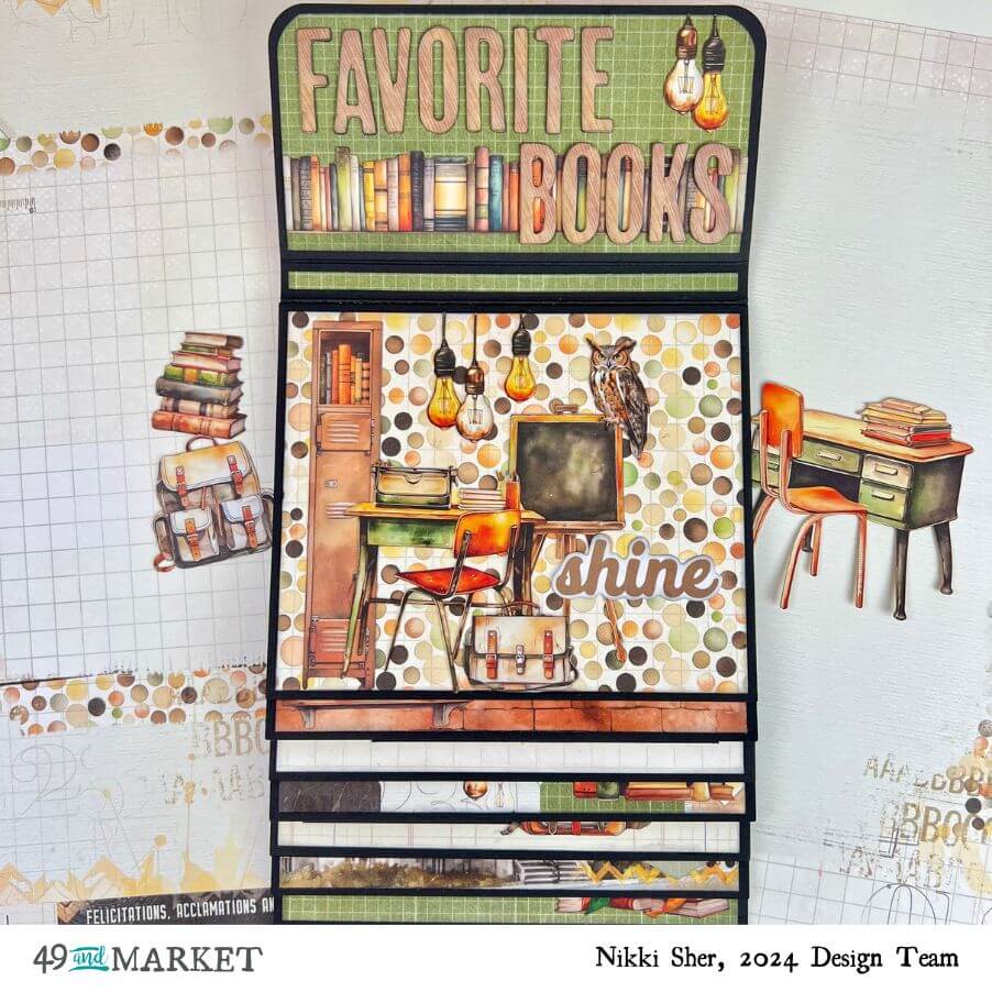 Academia Favorite Books Waterfall Folio by Nikki 