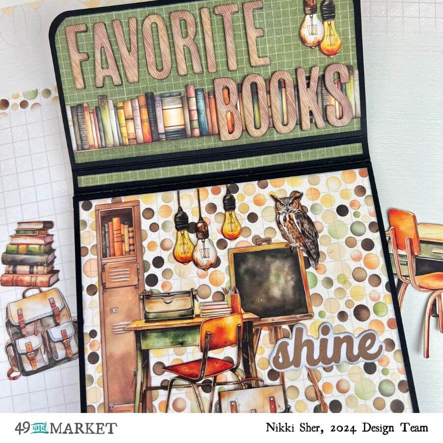 Academia Favorite Books Waterfall Folio by Nikki 