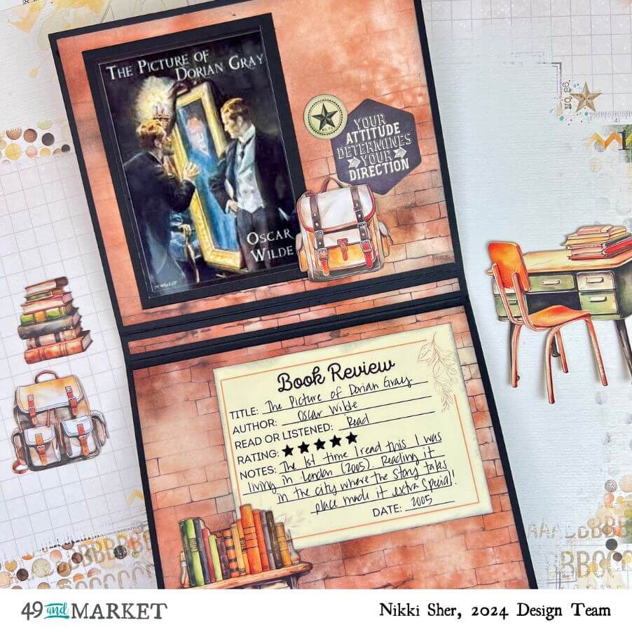 Academia Favorite Books Waterfall Folio by Nikki 