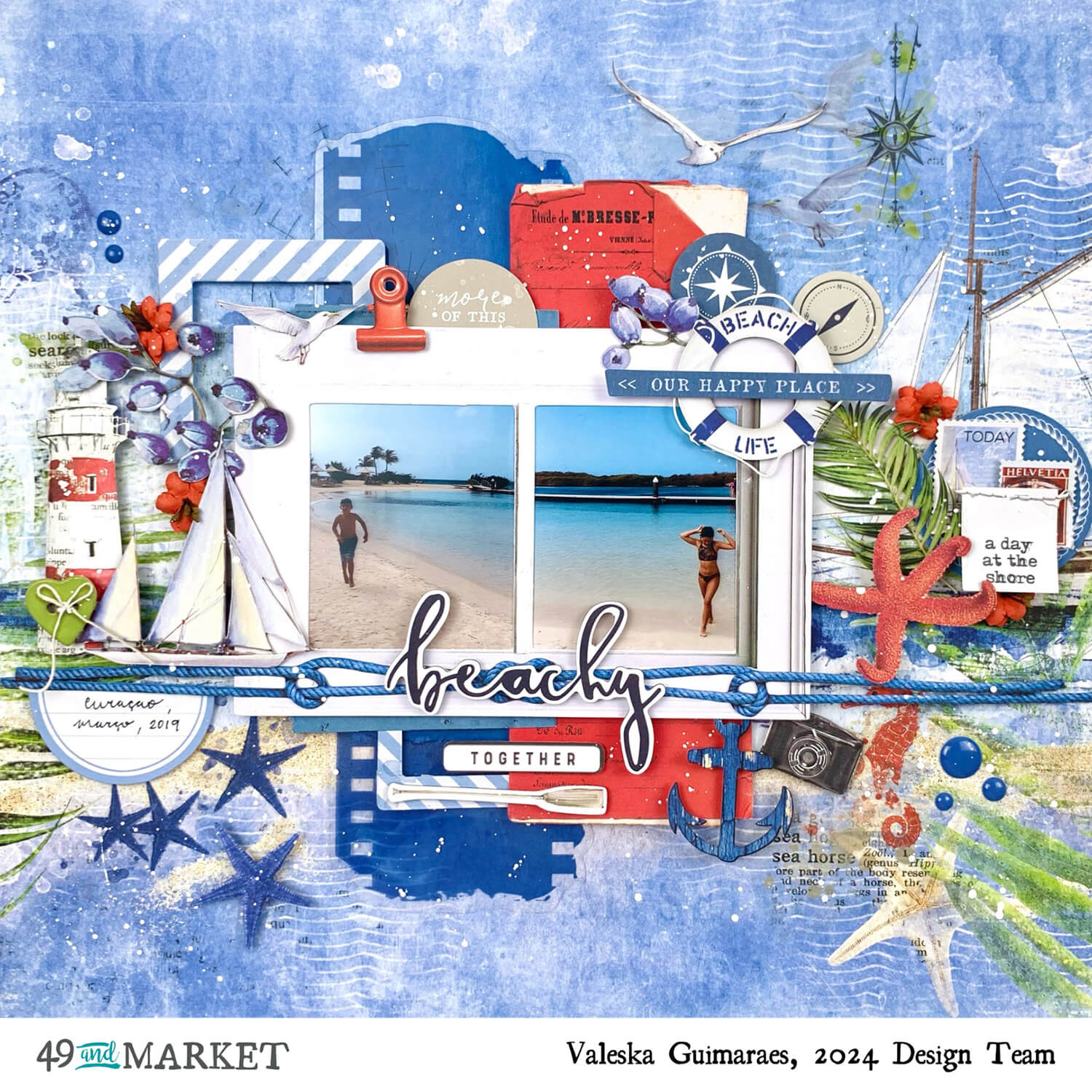 Beachy Together - Layout by Valeska