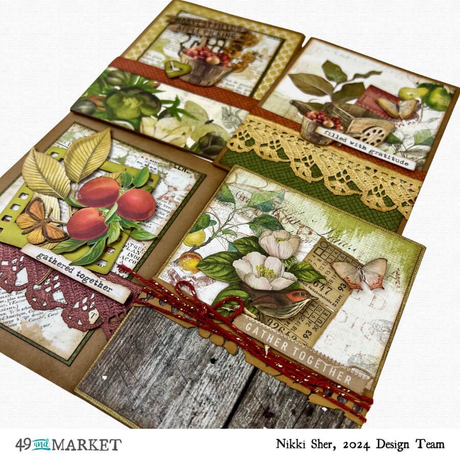  Vintage Orchard Cards by Nikki 