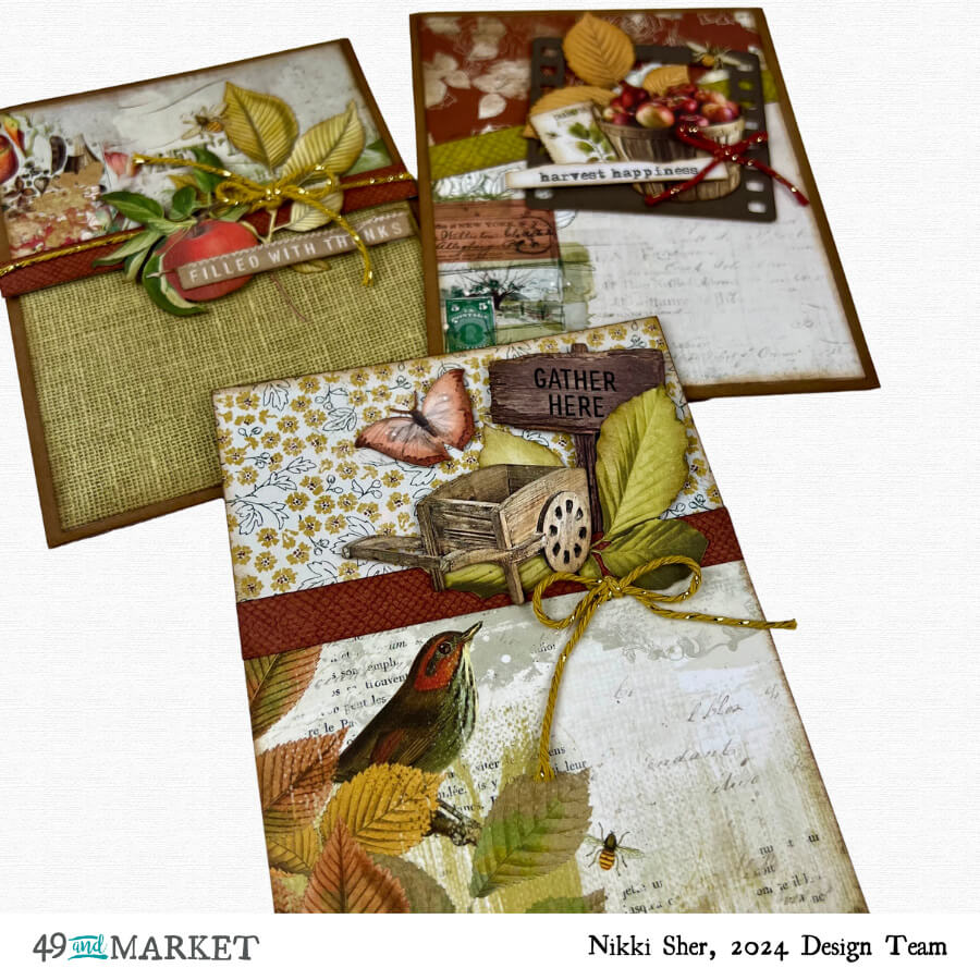  Vintage Orchard Cards by Nikki 