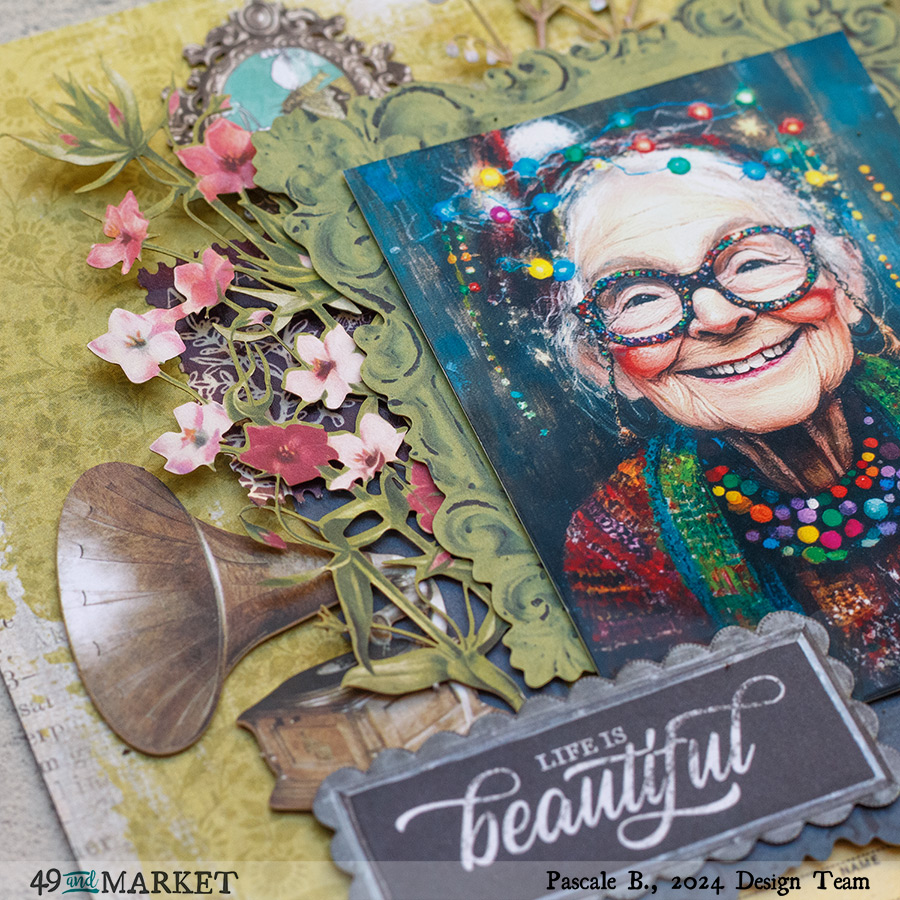 Life is Beautiful - Art journal page by Pascale B.