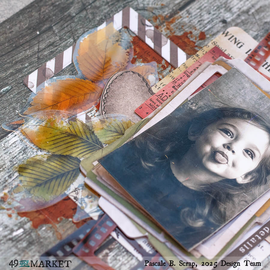 The little details - Art journal page by Pascale B.