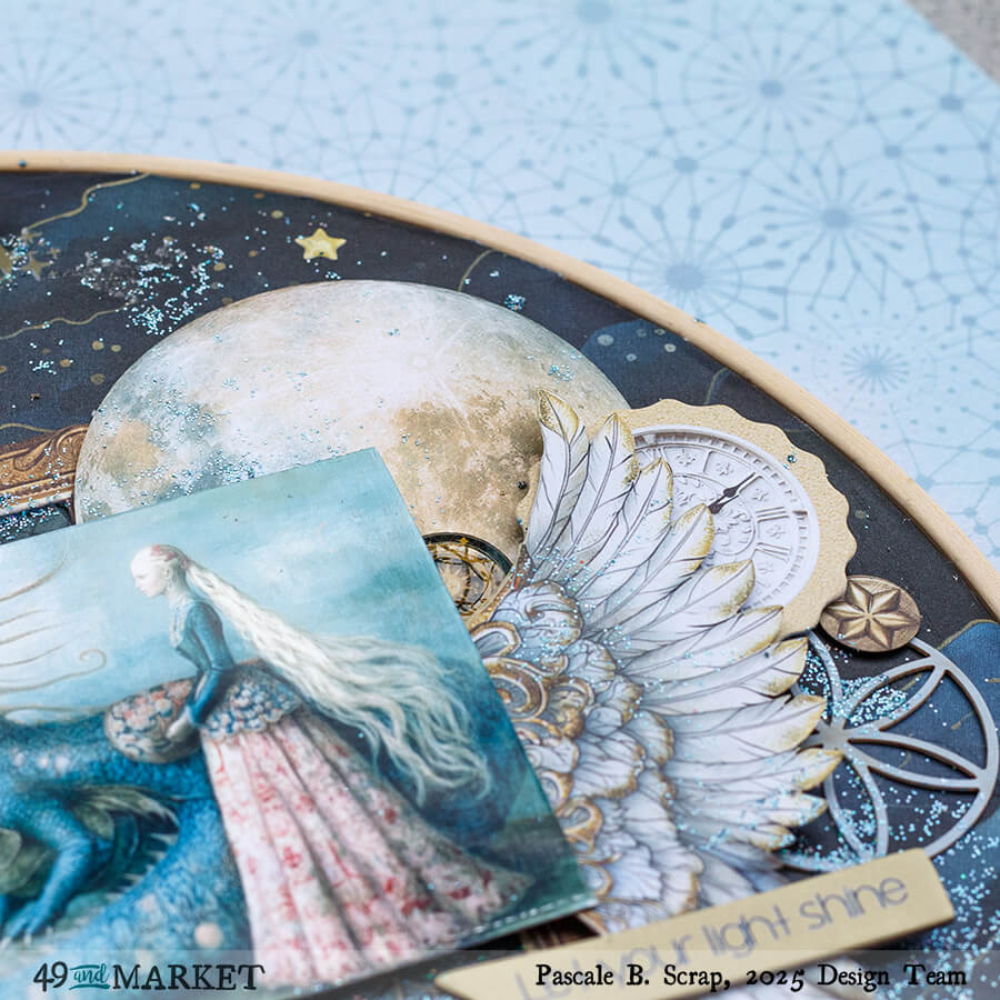 Let your light shine - Hoop layout by Pascale 