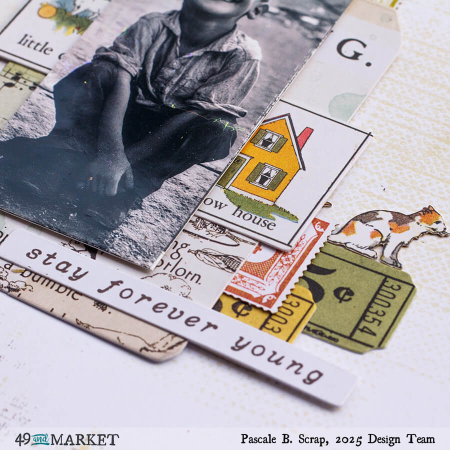 Stay forever young - Art journal page by Pascale