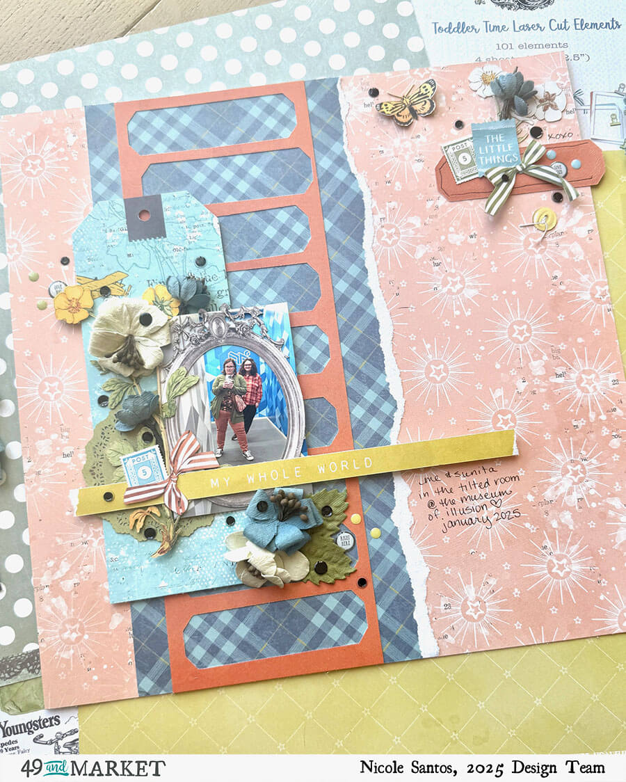 My Whole World Scrapbook - Layout by Nicole