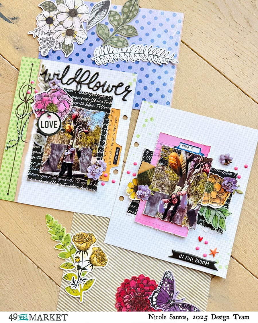 Flower Emporium Album - Cover and Two Pages by Nicole