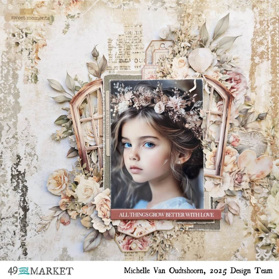 All things grow better with love - Layout by Michelle